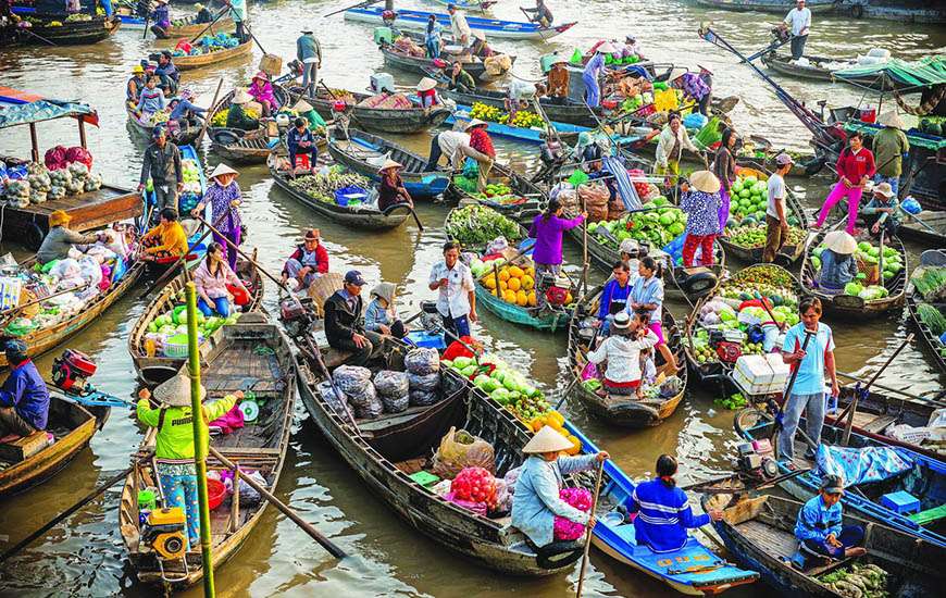 The floating market